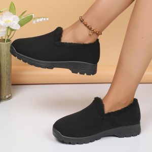 Slip-Ons | Womens Winter Slide Black Shoes Black