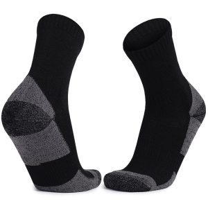 Socks | Womens/Mens Rugged Steel Toe Crew Sock 2 Pack Black Accessories Black